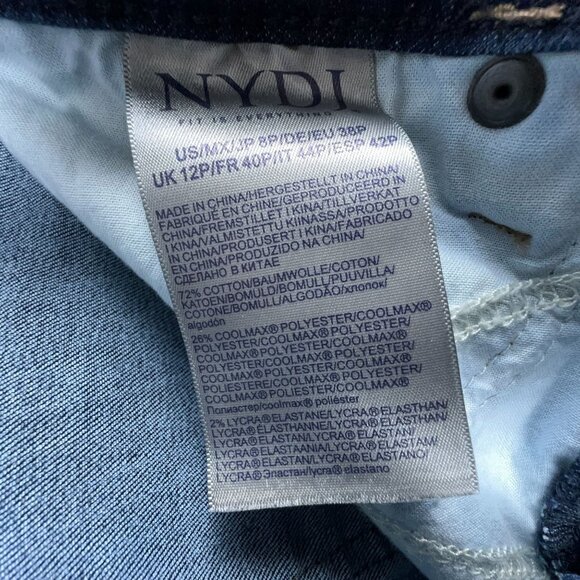 NYDJ Margot Girlfriend Jeans Womens Size 8P Lift Tuck Technology Mid Rise Blue - Picture 7 of 13
